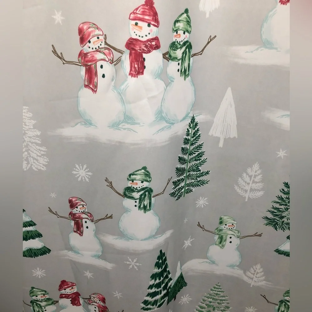 Winter Snowman Shower Curtain